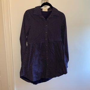 Maeve navy button down size xs